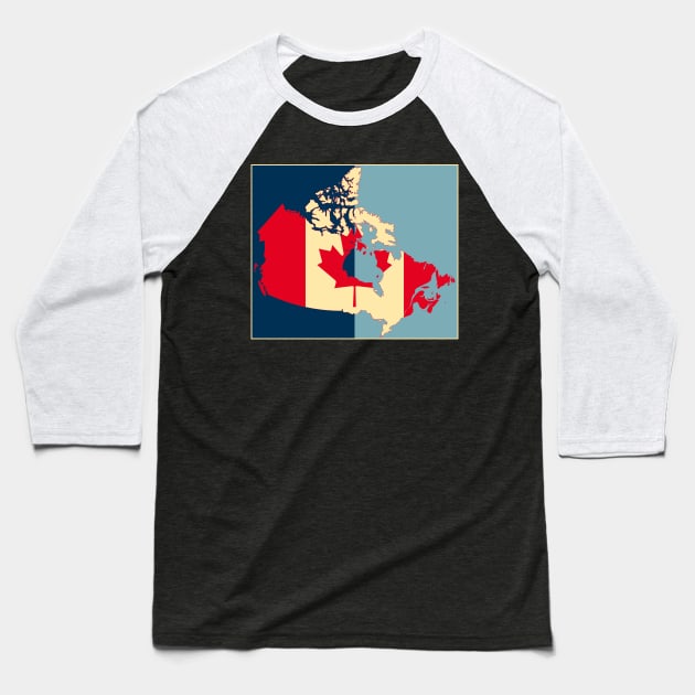 Canada Map Baseball T-Shirt by remixer2020